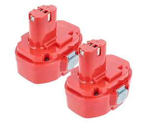 vhbw 2X Batterie Remplacement pour Makita 1835, 192828-1, 1822, 1833, 1834, 1823, 1835F, 192829-9, 193061-8 pour Outil électrique (3000 mAh, NiMH, 18 V)