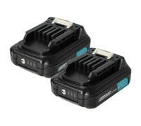 vhbw 2x Batterie remplacement pour Makita 197396-9, 197402-0, 197406-2, 632F39-7, 197390-1, 197402, 197394-3 pour outil électrique (2000 mAh, Li-ion, 12 V)