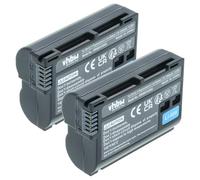 vhbw 2X Batterie Remplacement pour Nikon EN-EL15, EN-EL15b, EN-EL15A, EN-EL15c pour Appareil Photo (2000mAh, 7V, Li-ION), Puce d'information