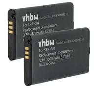 vhbw 2x Batterie remplacement pour Nintendo SPR-001, SPR-003, SPR-A-BPAA-CO pour console de jeux (1800mAh, 3,7V, Li-ion)