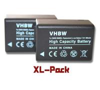 vhbw 2x Batterie remplacement pour Panasonic DMC-BMB9, DMW-BMB9E pour appareil photo (800mAh, 7,2V, Li-ion), puce d'information