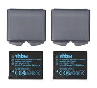 vhbw 2x Batterie remplacement pour Panasonic DMW-BCD10, CGA-S007E, CGA-S007, CGA-S007A/B, CGA-S007A/1B pour appareil photo (650mAh, 3,6V, Li-ion)