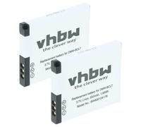 vhbw 2X Batterie Remplacement pour Panasonic DMW-BCL7, DMW-BCL7E pour Appareil Photo (500mAh, 3,6V, Li-ION)