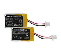 vhbw 2X Batterie Remplacement pour Plantronics 212367-01 (3 pin) | 212367-01 pour casque audio, écouteurs sans fil (140mAh, 3,7V, Li-polymère)