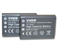 vhbw 2x Batterie remplacement pour Ricoh DB-80 pour appareil photo (450mAh, 3,6V, Li-ion)