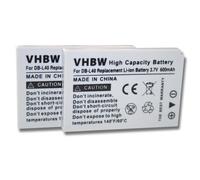 vhbw 2x Batterie remplacement pour Sanyo DB-L40AU, DB-L40 pour caméra vidéo caméscope (800mAh, 3,7V, Li-ion)