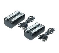 vhbw 2X Batterie Remplacement pour Sony NP-F950, NP-F930/B, NP-F950/B, NP-F550, NP-F930, NP-F970, NP-F960 pour Appareil Photo (2000mAh, 7,4V, Li-ION)