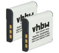 vhbw 2x Batterie remplacement pour Sony NP-FG1, NP-BG1 pour appareil photo (950mAh, 3,6V, Li-ion)