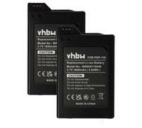 vhbw 2x Batterie remplacement pour Sony PSP-110, PSP-280G pour console de jeux (1600mAh, 3,7V, Li-ion)