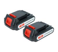 vhbw 2X Batterie Remplacement pour Stanley FMC687L pour Outil électrique (2000 mAh, Li-ION, 20 V)