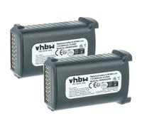 vhbw 2x Batterie remplacement pour Symbol BTRY-MC90GKAB0E-10, BRTY-MC90SAB00-01, 82-111734-01 pour ordinateur handheld (2600mAh, 7,4V, Li-ion)