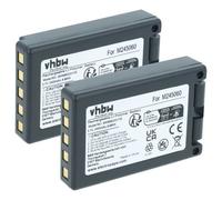 vhbw 2x Batterie remplacement pour Teleradio M245060, 22.381.2, D00004-02 pour opérateur télécommande industrielle (2400mAh, 3,7V, Li-ion)
