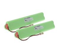 vhbw 2x Batterie remplacement pour Velux 946930, 946933 pour volet roulant de fenêtre (2500mAh, 10,8V, NiMH, avec câble)