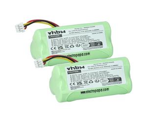 vhbw 2X Batterie Remplacement pour Zebra BTRY-LS42RAA0E-01 | pour scanner de code-barre POS (800mAh, 3,6V, NiMH)