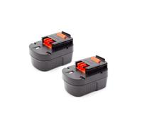 vhbw 2x Batteries compatible avec Black & Decker EPC126BK, EPC128, EPC128 V, EPC128BK, EPC12CA outil électrique (1500mAh NiMH 12 V)