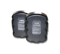 vhbw 2x Batteries compatible avec Bosch PSR 12VE outil électrique (3000 mAh, NiMH, 12 V)