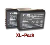 vhbw 2x Batteries compatible avec Canon EOS 2000D, 4000D appareil photo, reflex numérique (800mAh, 7,2V, Li-ion) - Remplacement pour Canon LP-E10
