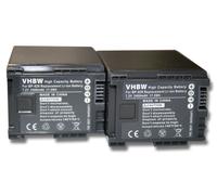 vhbw 2x Batteries compatible avec Canon Legria HF S200 HD, HF S20 HD caméra vidéo caméscope (2400mAh, 7,2V, Li-ion) avec puce d'information, BP-828