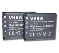 vhbw 2x Batteries compatible avec Casio Exilim Pro EX-F1 appareil photo, reflex numérique (750mAh, 3,6V, Li-ion)
