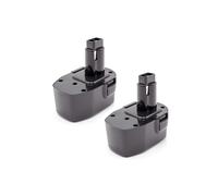 vhbw 2x Batteries compatible avec Dewalt DC984VA, DC985KA, DC985VA, DW054K-2, DW055K-2, DW906, DW918, DW928K outil électrique (1500 mAh, NiMH, 14,4 V)