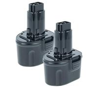 vhbw 2X Batteries Compatible avec DeWalt DW920, DW920K, DW920K-2, DW920K2, DW925, DW925K, DW925K-2 Outil électrique (2000 mAh, NiMH, 7,2 V)