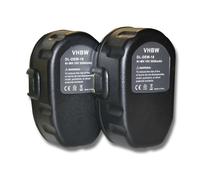 vhbw 2x Batteries compatible avec Dewalt DW999, DW988KQ, DW997, DW997K-2, DW995, DW999K2, DW999K, DW989 outil électrique (3000 mAh, NiMH, 18 V)