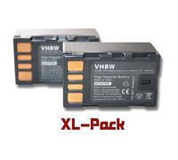 vhbw 2x Batteries compatible avec JVC GY-HM100, GY-HM100E, GZ-HD10, GS-TD1EU caméra vidéo caméscope (1400mAh, 7,2V, Li-ion) avec puce d'information
