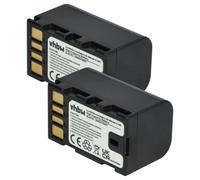vhbw 2x Batteries compatible avec JVC GZ-MG335, GZ-MG335HEX, GZ-MG365 caméra vidéo caméscope (1400mAh, 7,2V, Li-ion) avec puce d'information