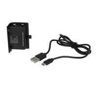 vhbw 2X Batteries Compatible avec Microsoft Xbox One Wireless Controller (1200mAh, NiMH) Noir - IN ouvercle + câble de Charge USB