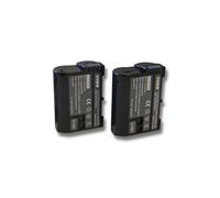 vhbw 2x Batteries compatible avec Nikon D800E, D810, D810a, D850, Z5 appareil photo, reflex numérique (2000mAh, 7V, Li-ion) avec puce d'information