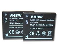 vhbw 2X Batteries Compatible avec Panasonic Lumix DMC-FS35, DMC-FS37, DMC-FS40, DMC-FS45 Appareil Photo, Reflex numérique (550mAh, 3,7V, Li-ION)