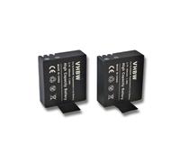 vhbw 2x Batteries compatible avec Qumox SJ4000 WiFi, SJ5000, SJ6000 caméra vidéo caméscope (900mAh, 3,7V, Li-ion) avec puce d'information