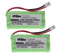 vhbw 2X Batteries Compatible avec Siemens Gigaset A24, A165 Trio, A240, A240 Blanc, A240 Duo téléphone Fixe sans Fil (800mAh, 2,4V, NiMH)