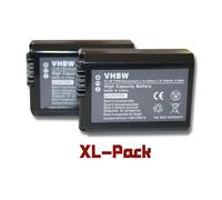 vhbw 2x Batteries compatible avec Sony Alpha NEX-5C, NEX-5D, NEX-5DB appareil photo, reflex numérique (950mAh, 7,2V, Li-ion) avec puce d'information