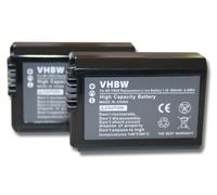 vhbw 2x Batteries compatible avec Sony Alpha NEX-6L, NEX-6Y, NEX-7 appareil photo, reflex numérique (950mAh, 7,2V, Li-ion) avec puce d'information