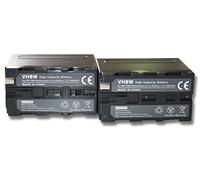 vhbw 2X Batteries Compatible avec Sony HVR-HD1000E, HVR-Z1E, HXR-NX5E, MVC-FD100, MVC-FD200, MVC-FD5 caméra vidéo caméscope (6000mAh, 7,2V, Li-ION)