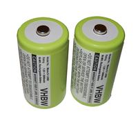 vhbw 2x Batteries NiMH 3000mAh pour PerfectPro radio de chantier, extérieure, de jardin et de camping Rockbox DAB+ Mono, D, HR20, KR20, LR20, R20