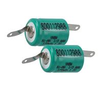 vhbw 2X Batteries Remplacement pour 1/3AAA pour modéle RC (170mAh, 1,2V, NiMH, avec cosse à souder (U))