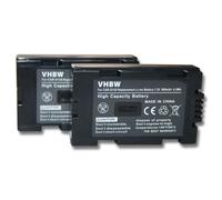 vhbw 2X Batterie Remplacement pour Panasonic CGR-D220E/1B | CGR-D28, CGR-D28A, CGR-D28A/1B pour caméra vidéo caméscope (900mAh, 7,2V, Li-ion)