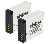 vhbw 2x Batteries remplacement pour Panasonic DMW-BLH7, DMW-BLH7E, DMW-BLH7PP pour appareil photo (600mAh, 7,2V, Li-ion), puce d'information