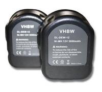 vhbw 2x Batteries remplacement pour Rems 571510, 571510 R12, 571513 pour outil électrique (3000mAh NiMH 12 V) G