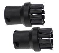 vhbw 2x brosse arrondie compatible avec Kärcher SC 2.500, SC 2.600 CB, SC 2.550 C, SC 2.600 C, SC 2 nettoyeur vapeur - Brosse à vapeur