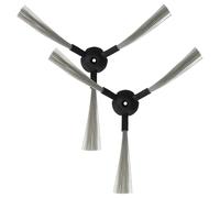 vhbw 2x Brosse latérale compatible avec Amtidy A325 Mini robot aspirateur - Lot de brosses, noir / gris