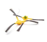 vhbw 2x brosse latérale compatible avec Ecovacs Deebot Slim 2, DA60, DA610, DA610 Marvel Edition robot aspirateur - lot de brosses, gris/jaune