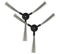 vhbw 2x Brosse latérale compatible avec Hoover Robo.com2 robot aspirateur - Lot de brosses, noir/gris