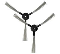 vhbw 2x Brosse latérale compatible avec Hoover Robo.com2 robot aspirateur - Lot de brosses, noir/gris