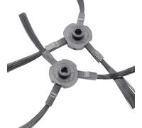 vhbw 2x Brosse latérale compatible avec Medion E32 SW, MD18510 robot aspirateur - Lot de brosses, gauche/droite, noir