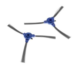 vhbw 2x Brosse latérale compatible avec Tesvor X500, M1, T8, S6, X500Pro robot aspirateur - Lot de brosses, noir / gris / bleu