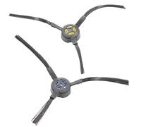 vhbw 2x Brosse latérale compatible avec Zaco V80, V85 robot aspirateur - Lot de brosses, gauche/droite, noir/bleu/jaune