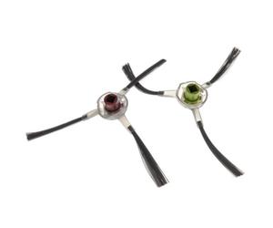 vhbw 2x brosse latérale de rechange compatible avec Ecovacs Deebot Ozmo 930 robot aspirateur - lot de brosses de nettoyage, gris / rouge / vert